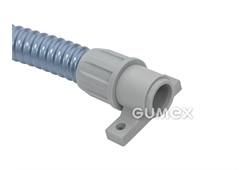 Verbinder AD-H 181 zum Schrauben, für Rohrschützer 10mm, Länge 41mm, IP54, PP, -10°C/+110°C, grau, 